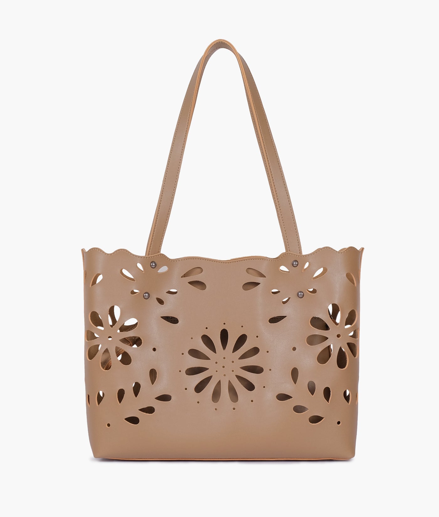 Coffee two-piece floral tote