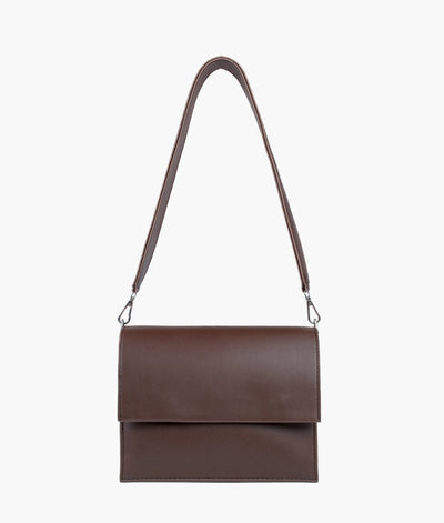 Dark brown mini cross-body bag